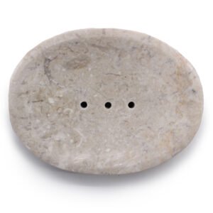 Porte-savon Ovale Classique Crème Marbre