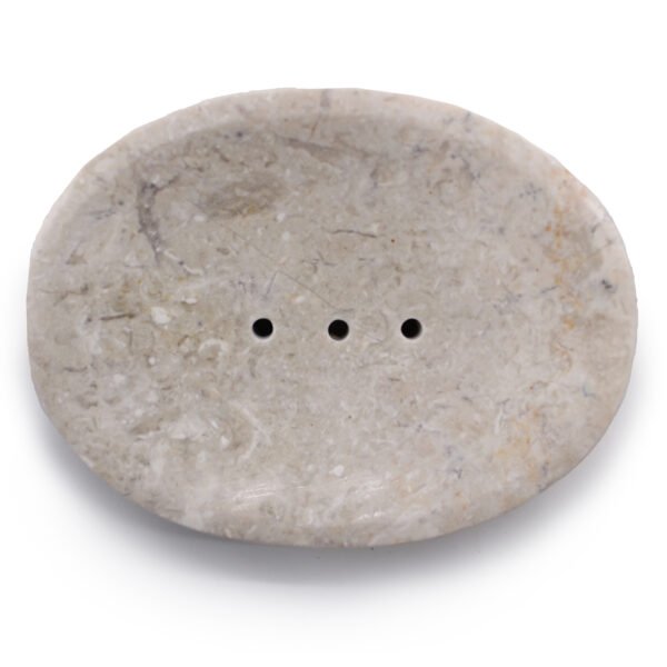 Porte-savon Ovale Classique Crème Marbre - Image 2