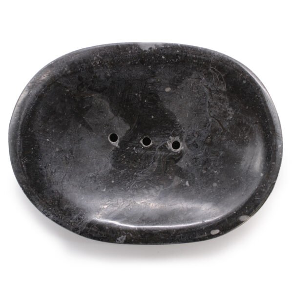 Porte-savon Ovale Classique Noir Marbre - Image 2